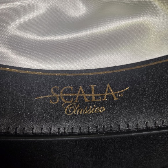 Scala Classico New Yorker Zoot Black 100% Wool Hat Adult Medium Mens - Picture 14 of 15